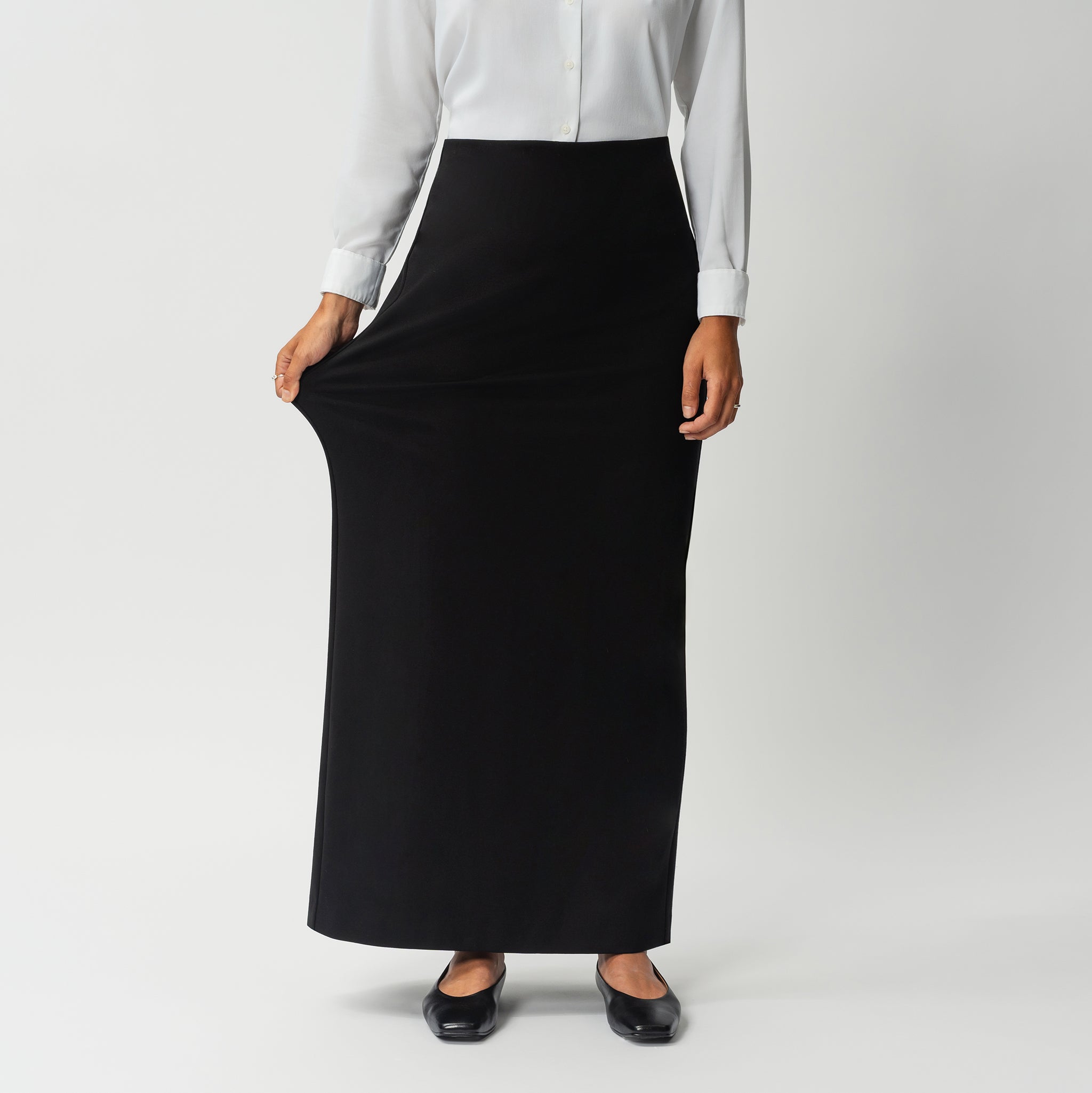 Tailored Ponte Maxi Skirt - Ninepine
