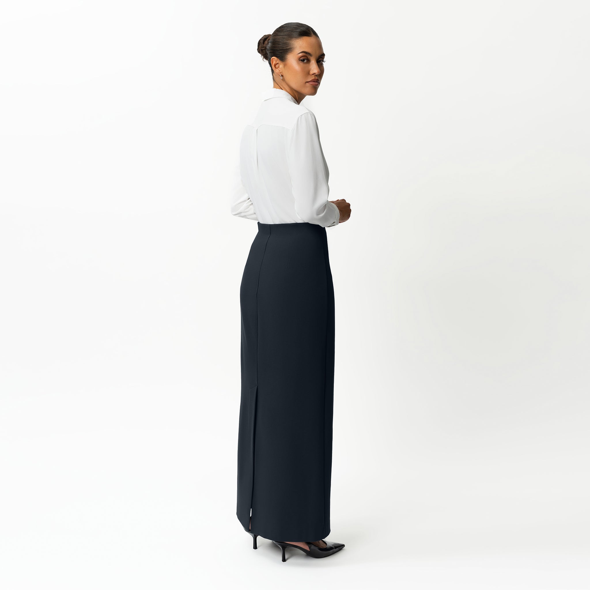 Tailored Ponte Maxi Skirt - Ninepine