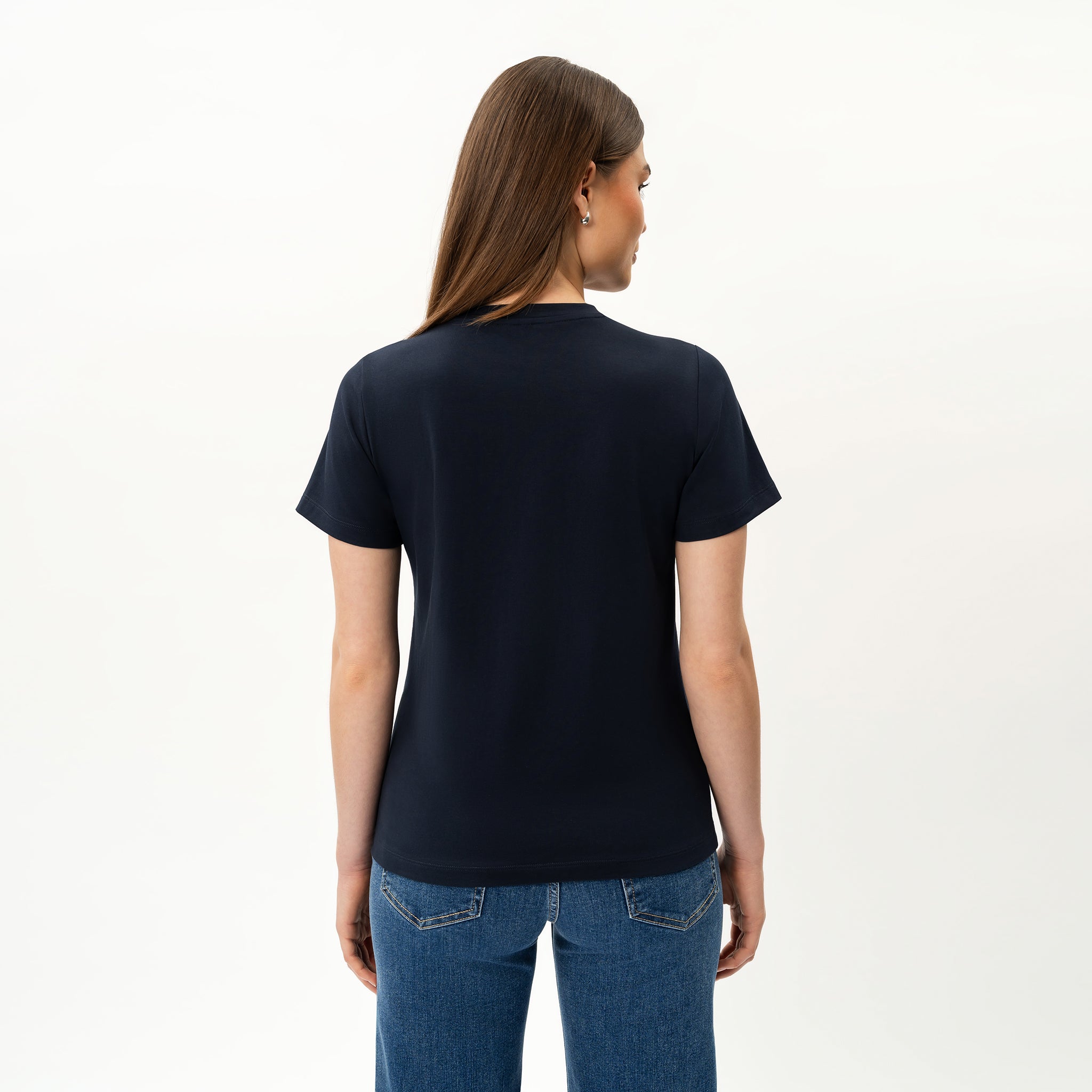 Fitted V-neck Pima T-shirt - Ninepine