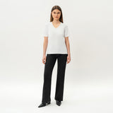 Fitted V-neck Pima T-shirt - Ninepine