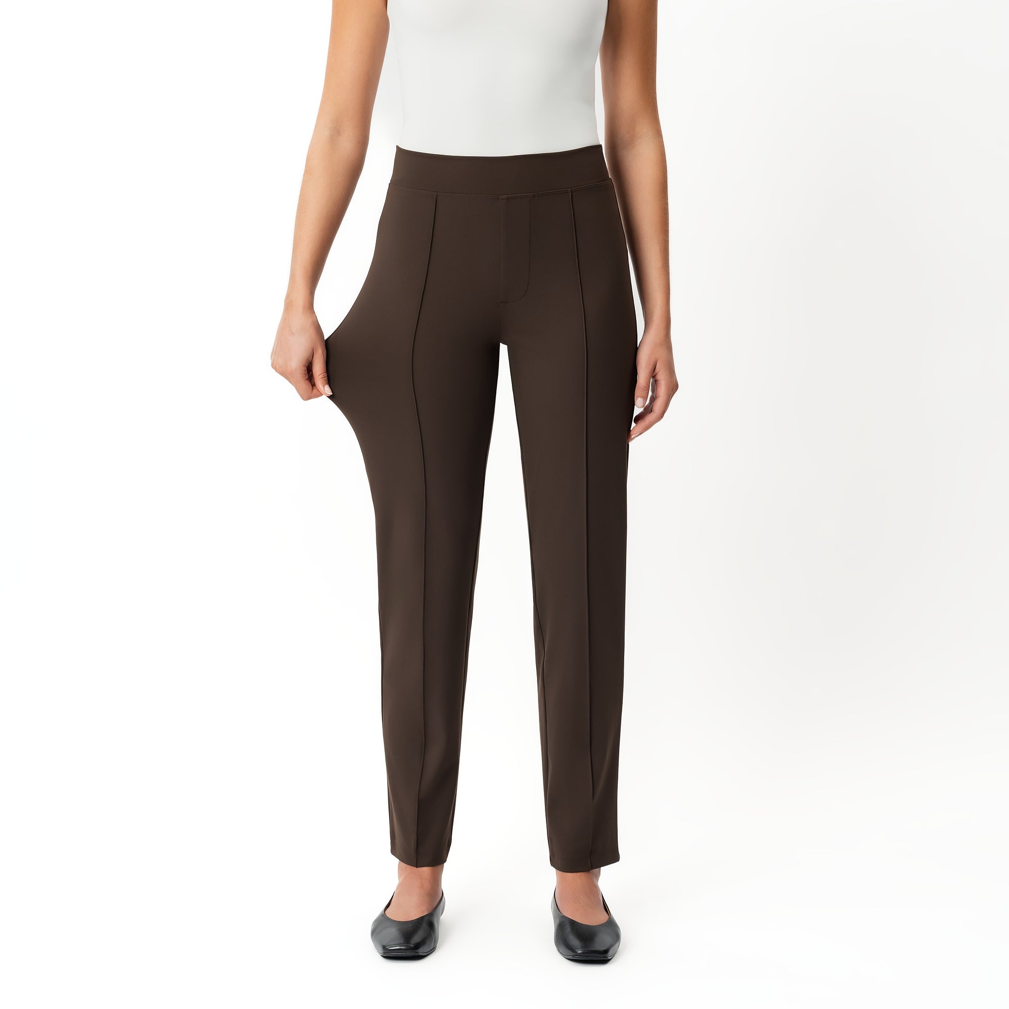 Asana Slim Front Crease Pant - Ninepine