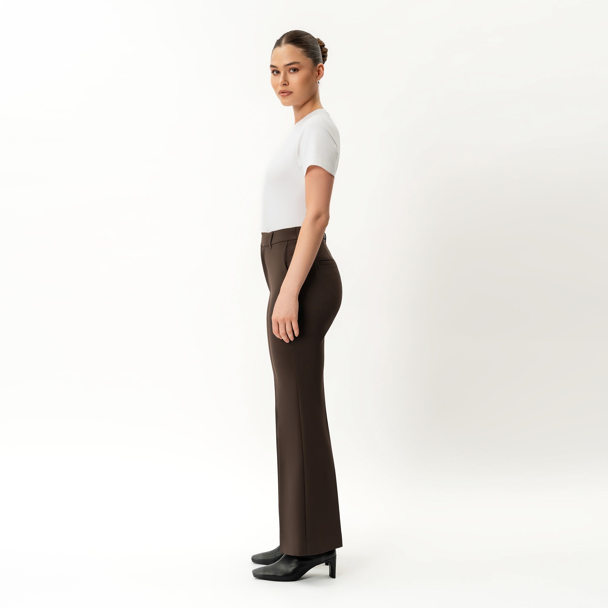 Crepe Bootcut Trouser - Ninepine