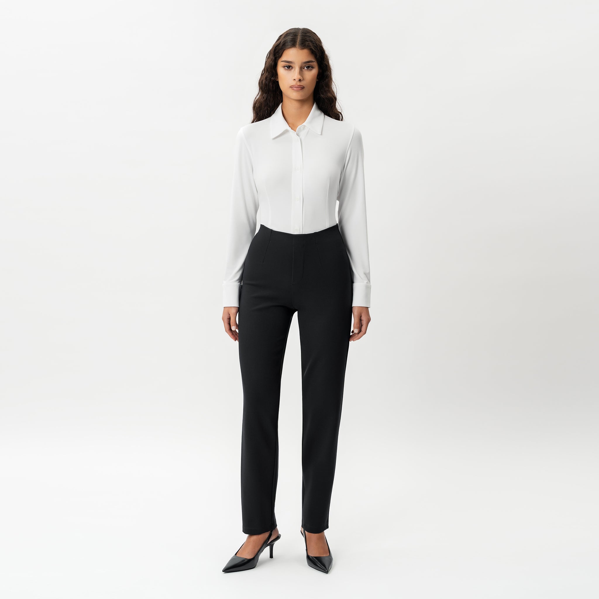 Tailored Ponte Straight Trouser - Ninepine
