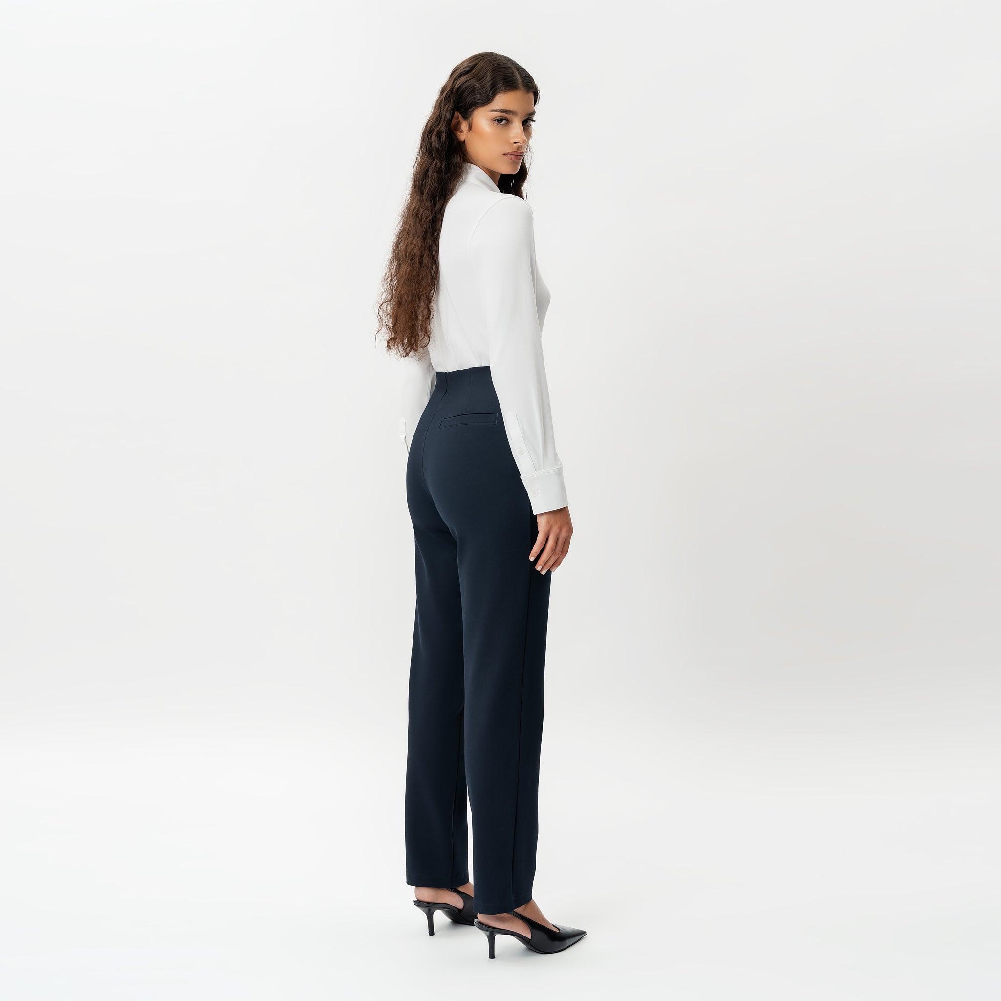 Tailored Ponte Straight Trouser - Ninepine