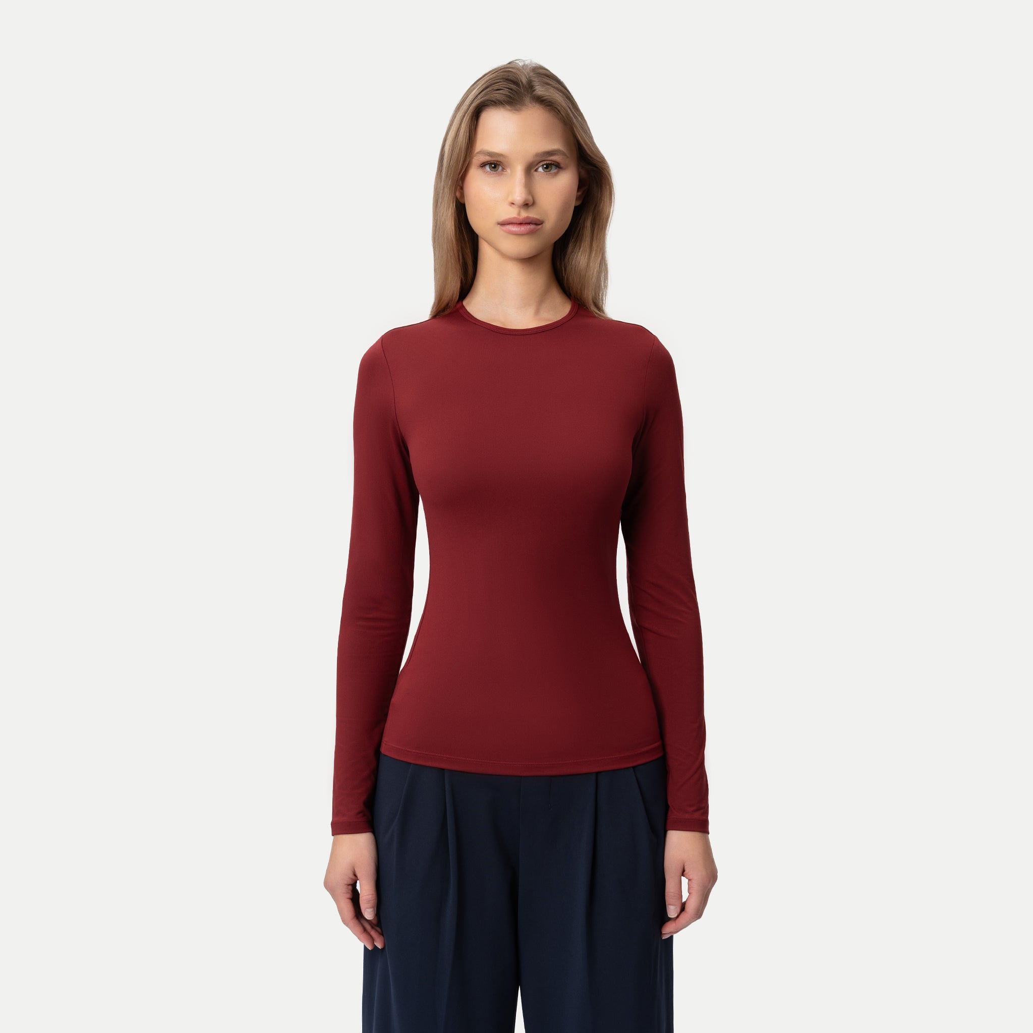 Soft Long-sleeve T-shirt Burgundy