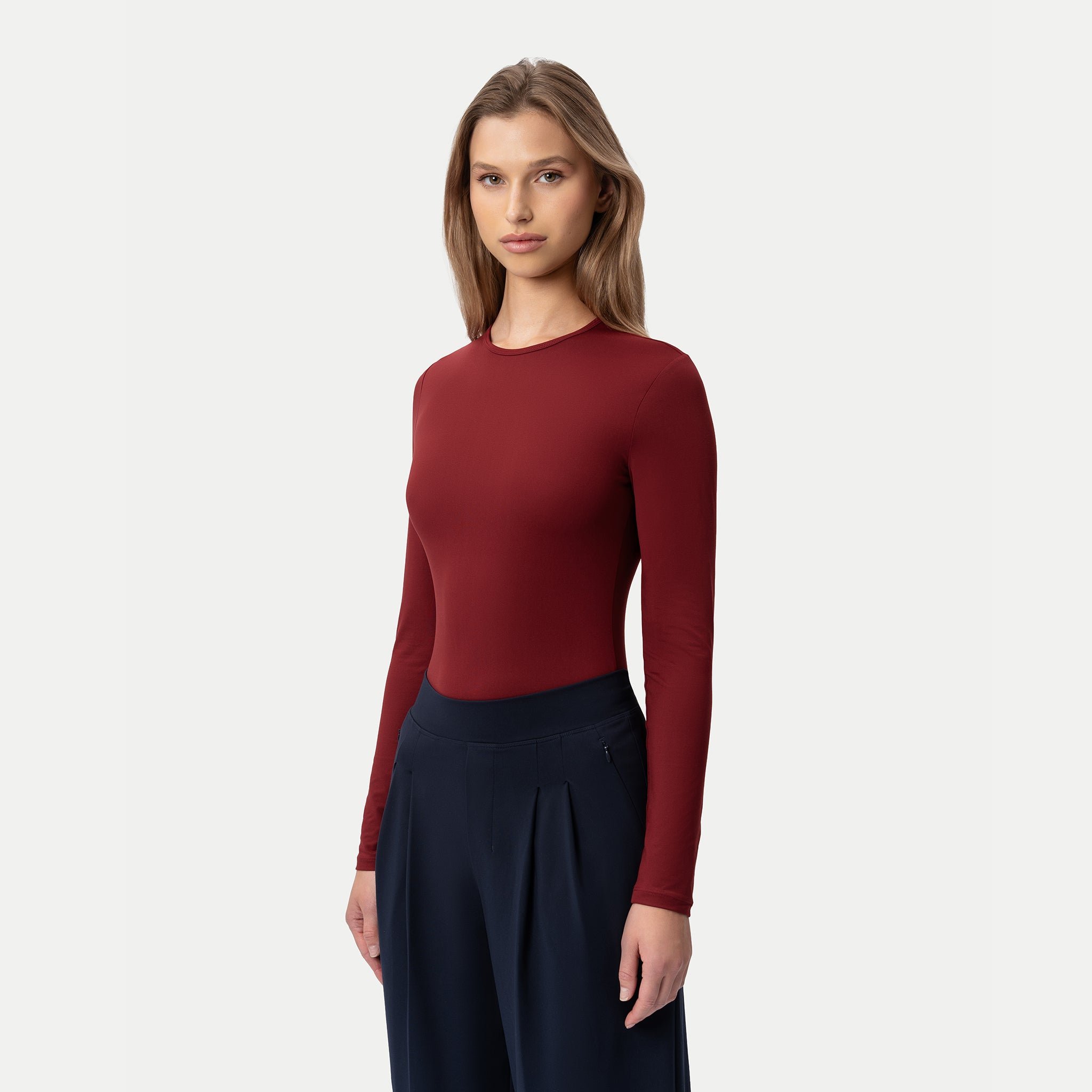 Soft Long-sleeve T-shirt Burgundy